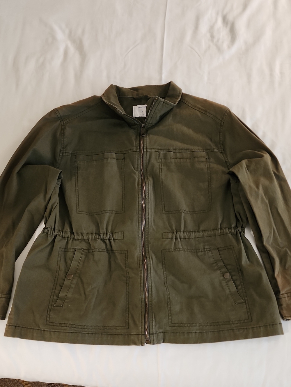 Old Navy Olive Zip-Front Utility Jacket